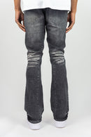 Roar Denim 'Basic' Stacked Flare Denim (Grey Sand) A00-43430