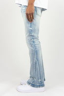 Roar Denim 'R&R' Stacked Flare Denim (Lt Sand Blue) A00-43435
