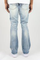 Roar Denim 'R&R' Stacked Flare Denim (Lt Sand Blue) A00-43435