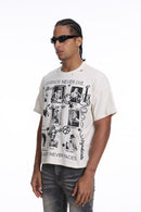 Syndicate 'Legend' Oversized Cropped T- Shirt (Beige) SYN_TT1 - FRESH N FITTED