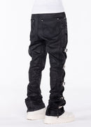 Guapi 'Black Cross Buckle' Stacked Premium Denim