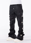 Guapi 'Black Cross Buckle' Stacked Premium Denim