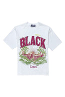 Black Label 'Tropical' T-Shirt In White