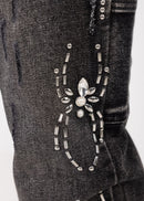 Guapi 'Obsidian Black Spider' Stacked Premium Denim