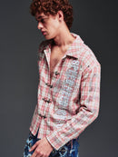 Guapi 'French Rose' Plaid Shirt in Pink/White
