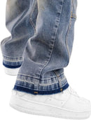 Copper Rivet 'Carpenter' Front Zipper Pocket Flare Denim (MTB) 533018 - FRESH N FITTED