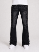 Original Fables Studs Cross Flared Jeans (Black) – G52-627