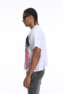 Syndicate 'SLM' Cropped T- Shirt (White) SYN_TT3