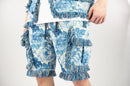 Rebel Minds 'Flowers' Tapestry Shorts (Blue) 641-995 - FRESH N FITTED