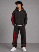 Protector and Maintainer 'FTMH' Cropped Zip Up in Copper Black