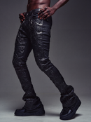 Guapi 'Relic' Waxed Stacked Premium Denim in Black