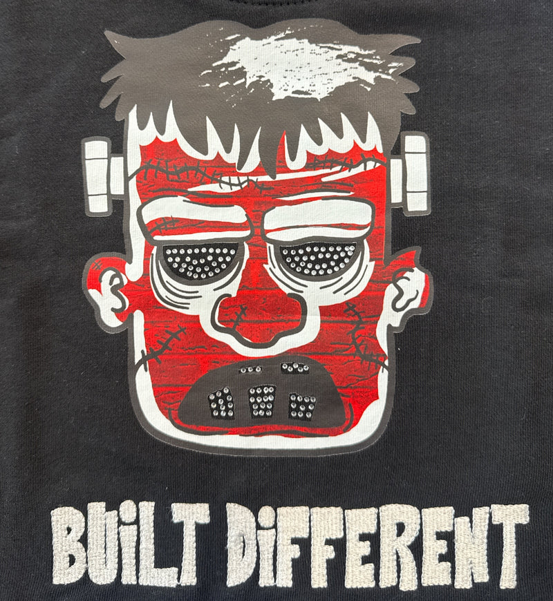 Focus Kids 'Face' Cropped T-Shirt (Black) 80710T/K - FRESH N FITTED