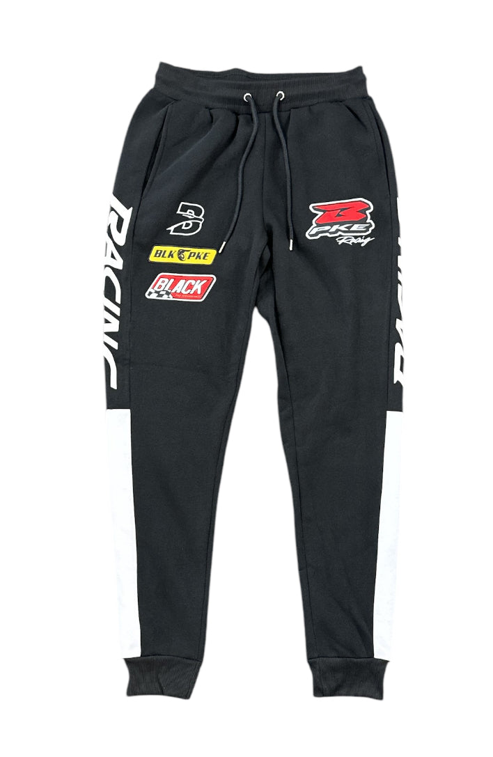 Black Pike 'Black Pike Racing' Cut & Sew Joggers (Black) FB3442