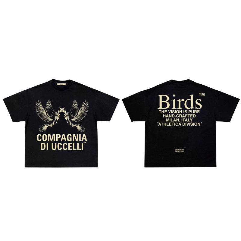 Birds "Reflection" Onyx Black Ultra-Premium Oversized S/S Box T-Shirt - Fresh N Fitted Inc