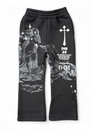 Highly Undrtd Kids 'Divine' Stacked Joggers (Black) UF5203K - FRESH N FITTED