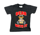 FWRD Kids 'Plaid Bear' T-Shirt (Black) FW-180634K - FRESH N FITTED