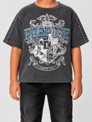 Elite Denim Kids 'Purpose' T-Shirt in Grey