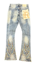 Rebel Denim 'Firefest' Stacked Flare Denim (Vintage) 652-668 - FRESH N FITTED