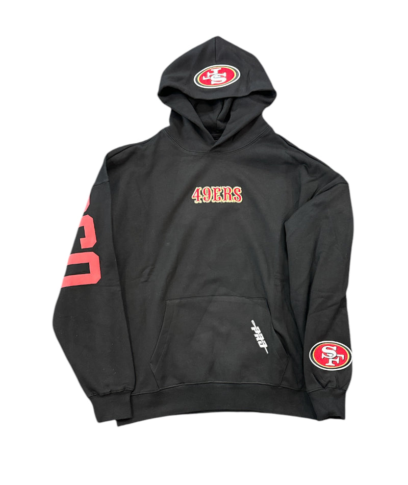 Pro Standard 'San Francisco 49ers Wingspan' Drop Shoulder Hoodie (Black) FS45410468 - FRESH N FITTED
