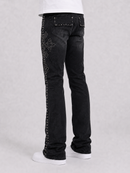 Original Fables Studs Cross Flared Jeans (Black) – G52-627
