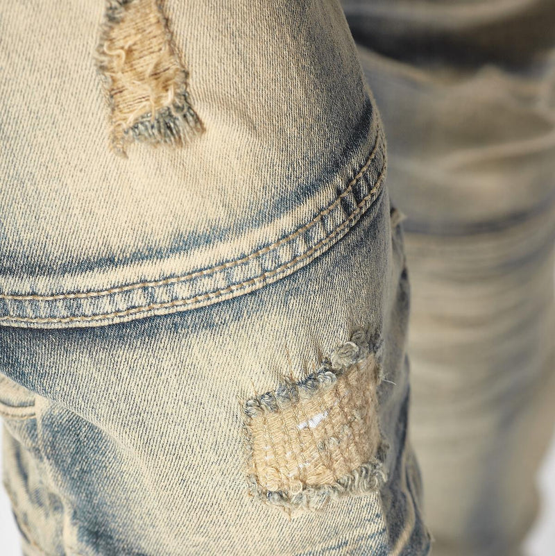 Copper Rivet Side Pocket Denim Pants (Dirt Tint) 933208 - FRESH N FITTED