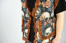 Rebel Minds 'Skulls' Tapestry Vest (Orange) 641-594 - FRESH N FITTED