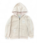 Highly Undrtd Kids 'Above All' Rhinestone Zip Up Hoodie (Beige) UF5604K - FRESH N FITTED