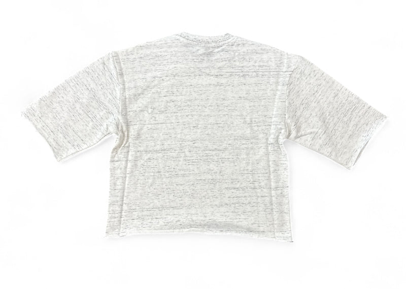 Highly Undrtd 'Highly Vision' 3/4 Sleeve Rhinestone Cropped T-Shirt (Grey) HF5500 - FRESH N FITTED