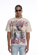 Syndicate 'LND' Cropped T- Shirt (Beige) SYN_TEE 4