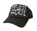 KML ‘DAMAGED GOODS' Trucker Hat (Black) - FRESH N FITTED