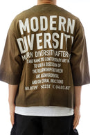 Kleep 'New Role' Premium Heavy Garment Cropped T-Shirt With Detachable Neckless (Brown) KT190S - FRESH N FITTED