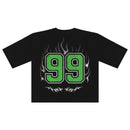 Papercut 'Fearless' Oversized Cropped T-Shirt (Black) - FRESH N FITTED