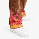 Copper Rivet 'Desires' Stacked Sweat Pants (Brown) 531576 - FRESH N FITTED