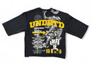 Highly Undrtd 'INFNT Possibility' 3/4 Sleeve Rhinestone Cropped T-Shirt (Black) HF5501 - FRESH N FITTED