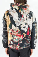 Rebel Minds 'Stay Wild' Rhinestone Tapestry Zip Up Hoodie (Black) 152-336 - FRESH N FITTED