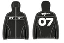 7M ‘Ski’ Tech Fleece Premium Heavyweight Zip-Up Hoodie w/ Ski Mask (Black/White)
