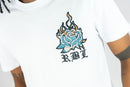 Rebel Minds 'RBL Samurai' Tapestry T-Shirt (White) 151-136 - FRESH N FITTED