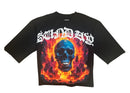 Kindred 'Eternal Flames' Cropped Oversized T-Shirt (Black) OST02 - FRESH N FITTED