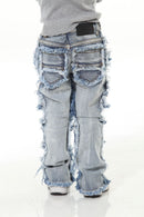 Stylo Kids Stacked Flare Denim (Lt. Blue) 7PKT-003 - FRESH N FITTED