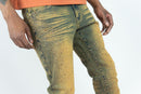 Roar Denim 'Rhinestone' Stacked Flare Denim (Rust) G52-669 - FRESH N FITTED