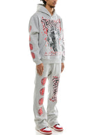 KDNK 'Translucent' Stacked Sweatpants (H.Grey) KNC025S - FRESH N FITTED