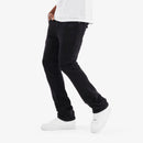 Copper Rivet '3D Whiskered' Flare Twill Denim (Black) 533205 - FRESH N FITTED