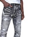 Smoke Rise Denim Stacked Pants (Titan Grey) JP25609 - FRESH N FITTED