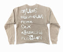 Highly Undrtd No Pain No Gain Rhinestone Cropped Thermal Long Sleeve T-Shirt  back view