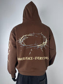 Inner Peace ‘IP Over Everything’ Pullover Hoodie (Brown) - FRESH N FITTED