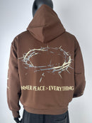 Inner Peace ‘IP Over Everything’ Pullover Hoodie (Brown) - FRESH N FITTED