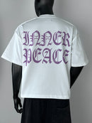 Inner Peace Wings Of Power Oversized Cropped T-Shirt (White) - FRESH N FITTED