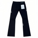Kloud9 'Cross' Rhinestone Stacked Denim (Jet Black) P25352 - FRESH N FITTED