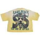 Rare Peace 'In The Beginning' Oversized Rhinestone Cropped T-shirt (Yellow) RT5061 - FRESH N FITTED