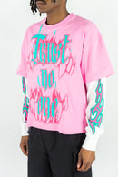 Rebel Minds 'Trust No One' L/S T-Shirt (Pink) 152-213 - FRESH N FITTED